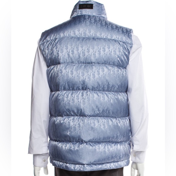 Dior Blue Oblique Gillet Puffer Vest - Authentic Size 52 Excellent Condition - Picture 16 of 16